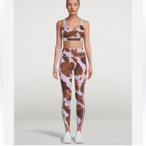 RARE 🐄 Beyonce ADIDAS IVY PARK X🐄 COW Print leggings Small - Picture 10 of 12